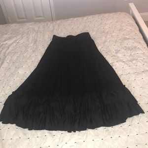Womens Capezio Black Flamenco Skirt Size XL